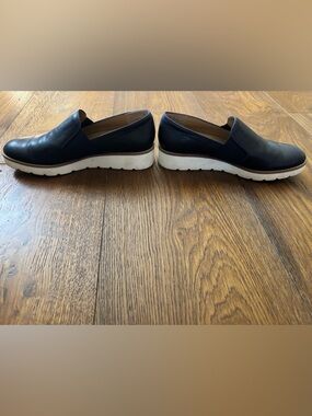 Women’s blue Franco sarto Slip-On loafer Casual Shoes in Blue with White Sole
